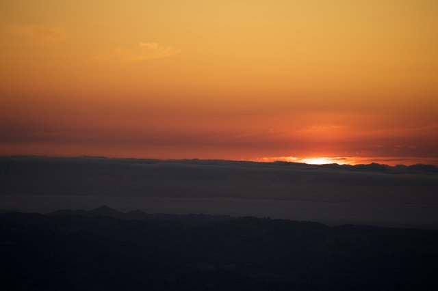 Fiery Sunset Over Bay Area from Mount Diablo
