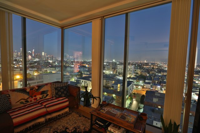 City Nights from My Penthouse Living Room