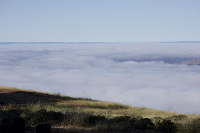 Sea of Clouds Swallows the Valley Below Mount Diablo