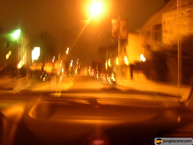 Blurry Night Street