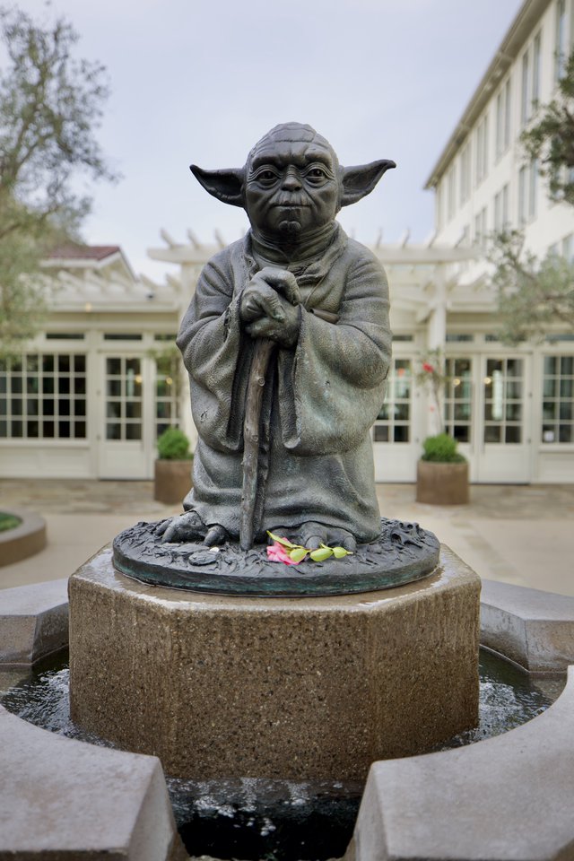 Yoda Statue at Skywalker Ranch Fountain