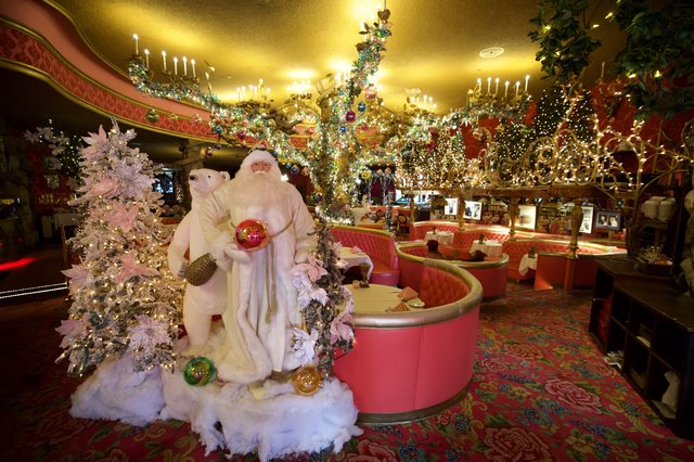 Lavish Christmas Display at Madonna Inn Restaurant