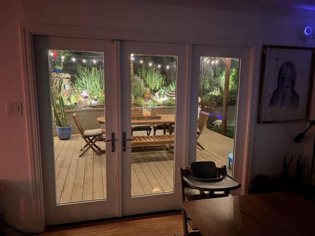 **Evening Glow Through French Doors**