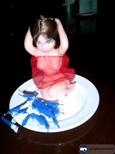 Doll on a Dessert Plate