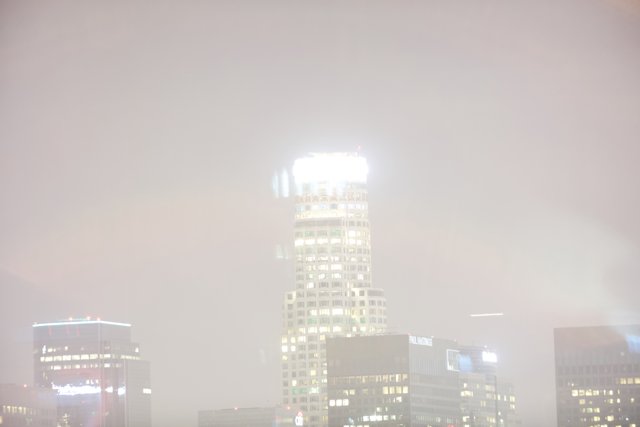 Shrouded in Mist: A Foggy Night in the City
