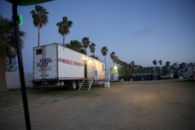 Sunset Service: Trucks and Palm Trees at Coachella 2024