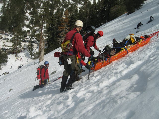 Rescue Mission on a Snowy Slope