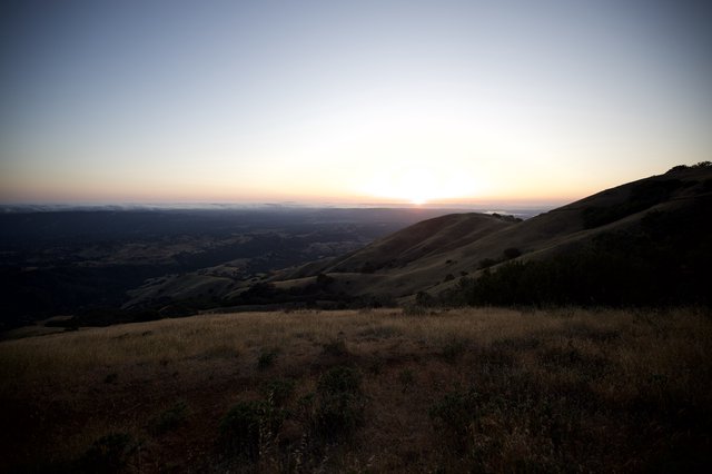 Golden Hour Fades Over Mount Diablo's Western Slopes