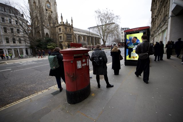 Historic Church and Red Post Box on London Street