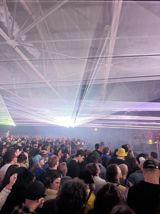 Laser Light Show at Electronic Music Festival Concert