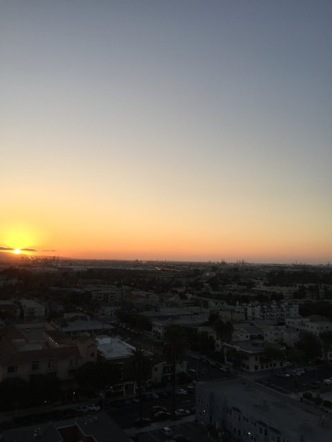 Breathtaking Long Beach Sunset