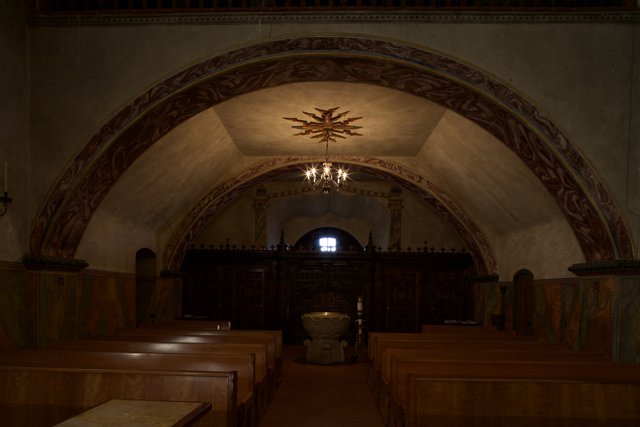 Illuminating the Crypt: A Soaring Church Interior