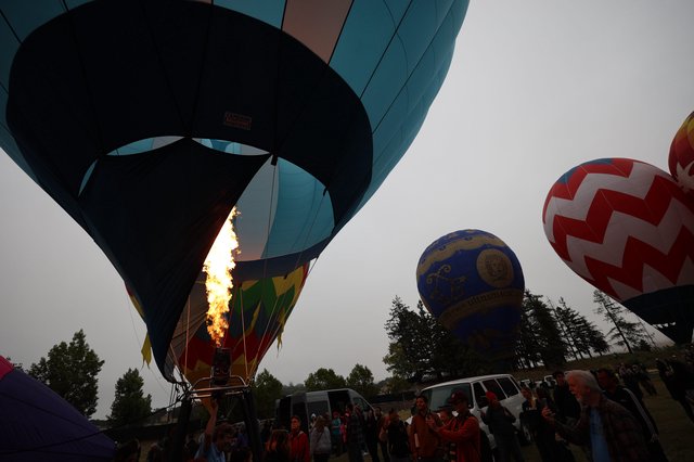 Fire and Sky: Hot Air Balloons at Dawn Launch
