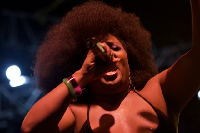 Afro Queen Rocks the Mic