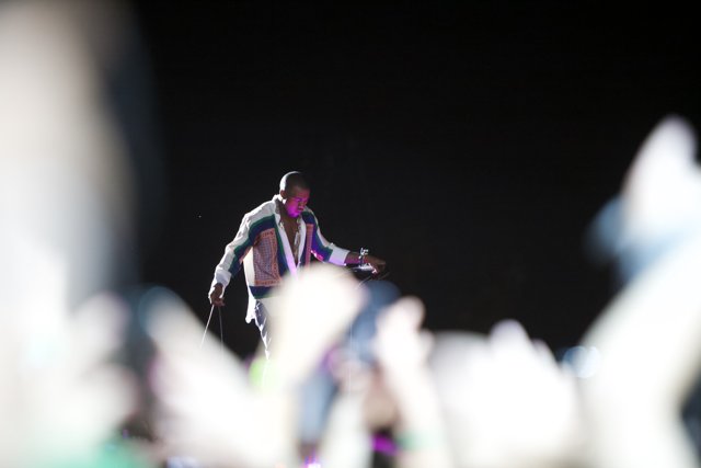 Kanye West Dominates Coachella Stage with Upward Hands