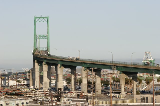 Urban Bridge Over the Waterfront