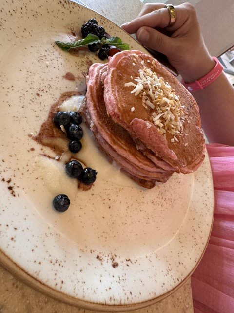 Aloha Morning: Pancakes and Blueberries at The Royal Hawaiian