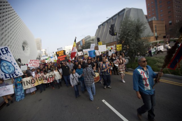 Pre-Coachella Protest March in the City