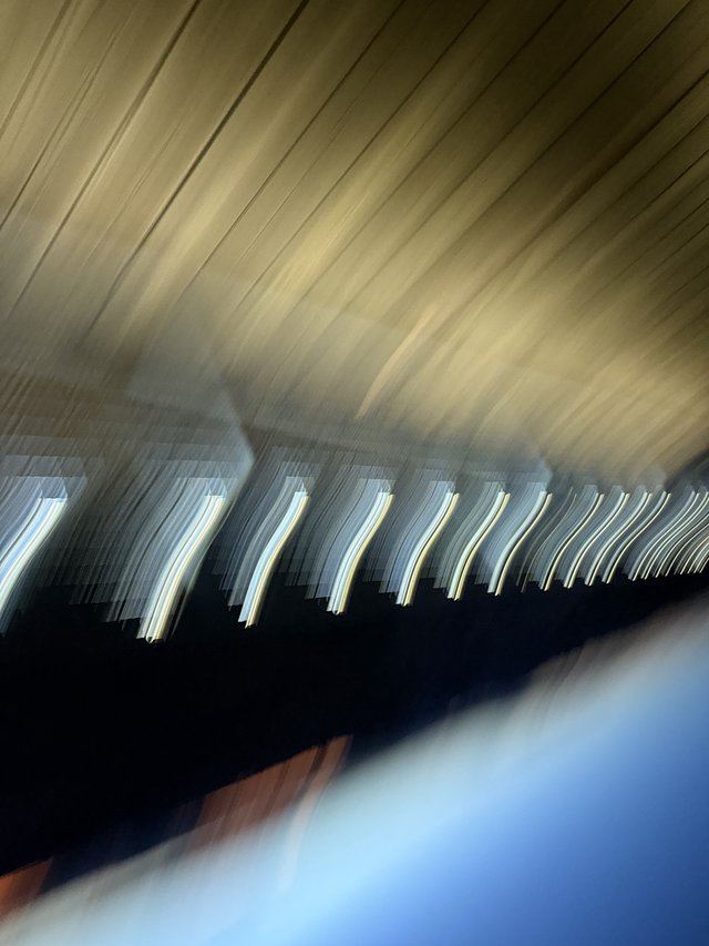 Abstract Motion Blur of Interior Corridor with Lights