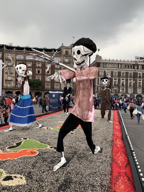 Parade of Skeletons Takes Over the Street