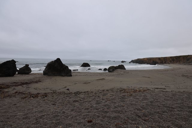 Moody Rocky Shoreline at Schoolhouse Beach Tide Pools