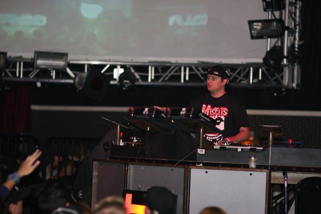 DJ performing for a packed crowd