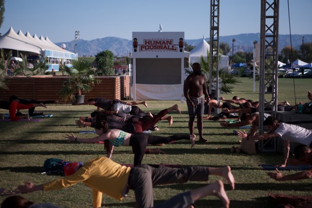 Yoga in the Grass at Coachella