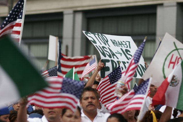 Mexican Americans rally in front of the White House
