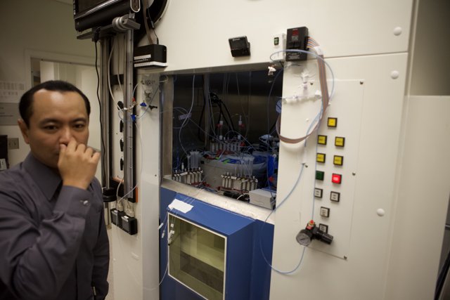 Man and Machine in the UCLA Micro Bio Chip Lab