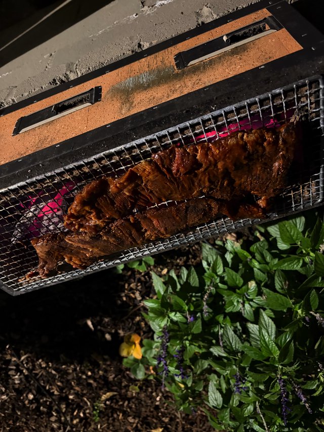 Grilled Fish Over Charcoal with Fresh Herbs