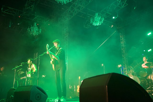 Ezra Koenig Rocking the Stage at 2010 Cochella Concert