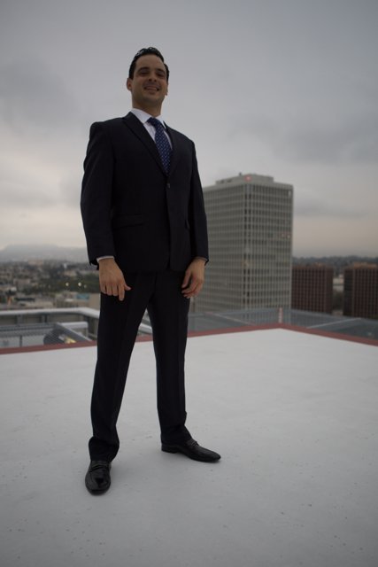 Businessman on the Roof