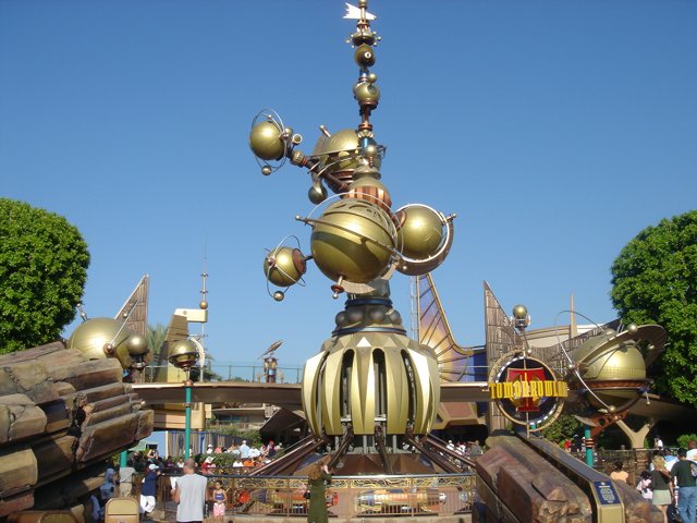 Golden Sphere Statue