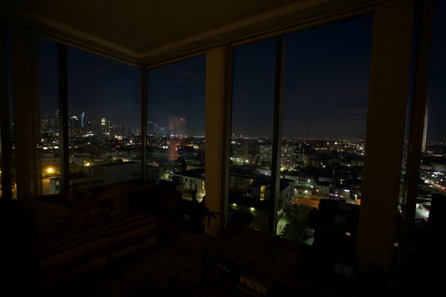 Cityscape from a Penthouse Window