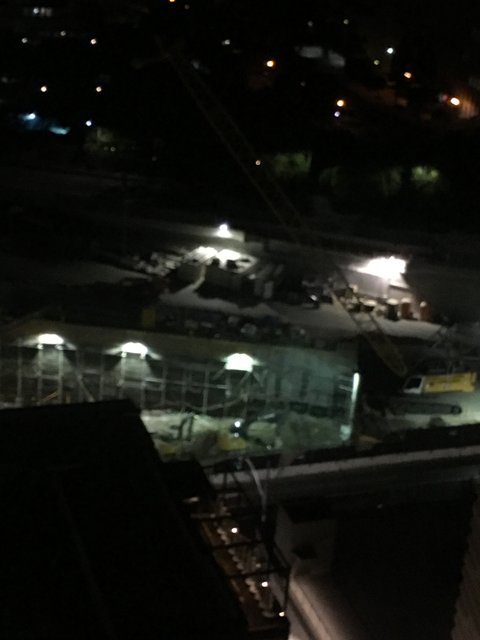 Nighttime Construction Site at The Broad