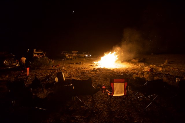 Bonfire Night: Relaxing Outdoors on Folding Chairs