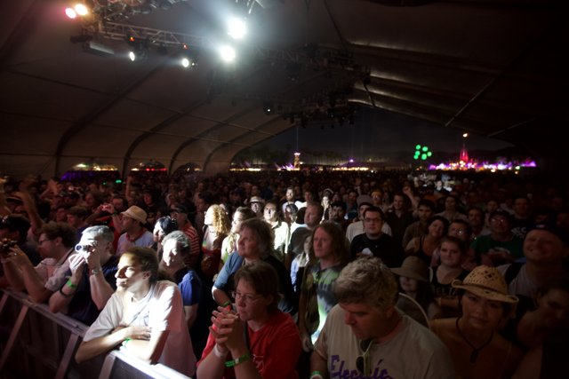 Coachella Concertgoers Enjoying the Tent Atmosphere