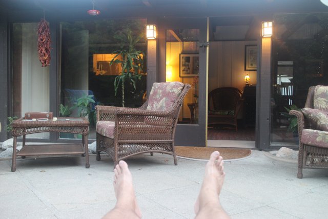 Patio Feet Relaxation