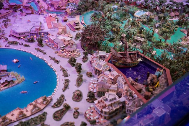 An Architectural Marvel: Miniature City Model with Water Park