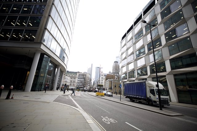 Modern Architecture Along London City Street