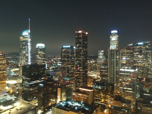Night View of Dazzling Los Angeles Skyline