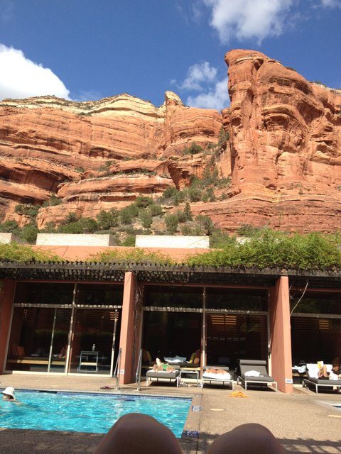 Relaxing by the Pool at Sedona Resort