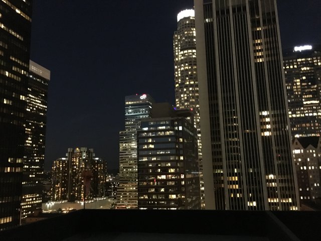 Nighttime View from a Los Angeles High Rise