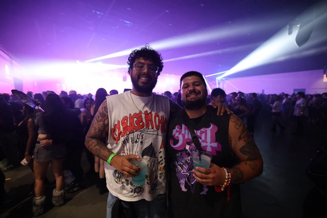 Two Friends Smiling at Wobbleland 2026 EDM Festival