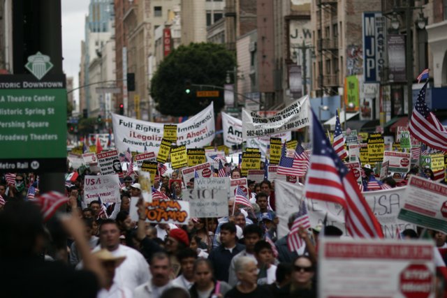 American and Mexican Flags Unite in Student Protest