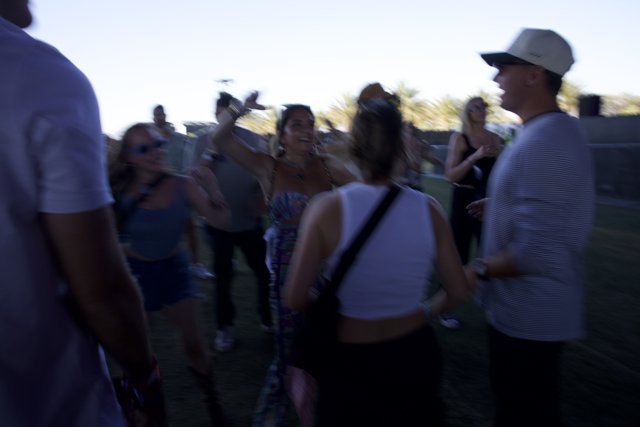 Joyful Blur: Revelers at Coachella 2024
