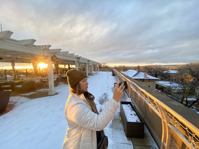 Sunset Rooftop Selfie