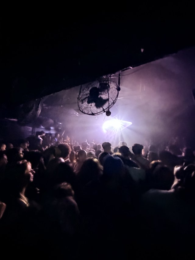 Underground Club Night with Dramatic Ceiling Sculpture