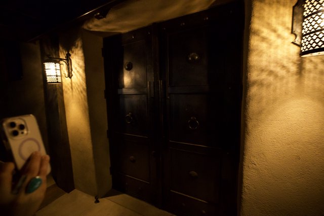 Atmospheric Vintage Interior with Ornate Lighting and Antique Furniture