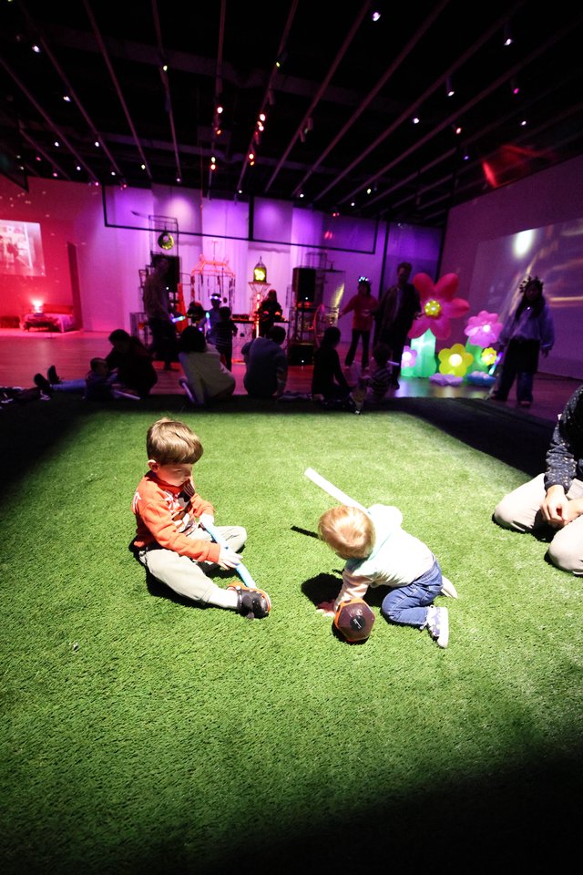 Children Playing at Baby Rave Interactive Art Installation